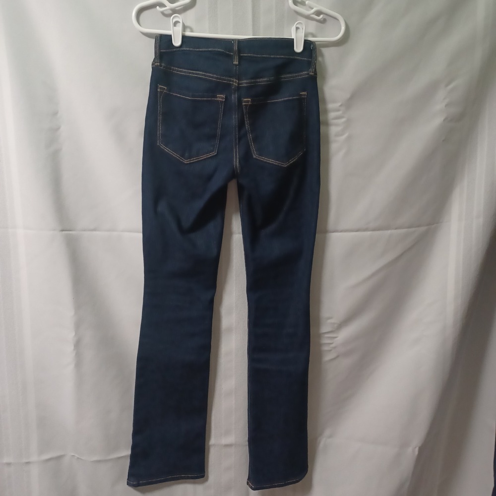 Old Navy Jeans Womens 00 Blue Wow Boot-Cut Mid-Rise Dark Rinse Denim S/734892-00